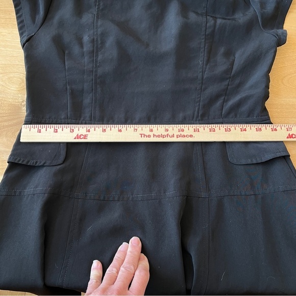 NANETTE LEPORE DRESS BLACK 8 ZIP FRONT SPORTY PICKLEBALL COASTAL GRANDMA CA… - Picture 8 of 13